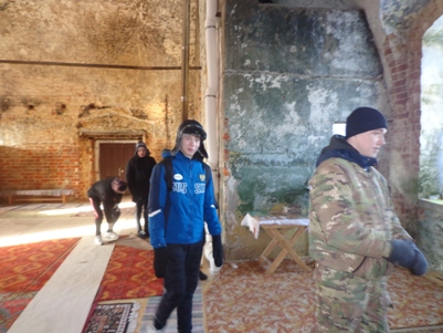 20 февраля 2021 г. Субботник по восстановлению церкви